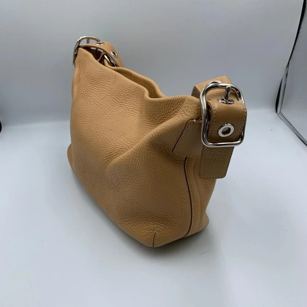 Coach Legacy‎ Handbag Womens Brown Pebbled Leather Adjustable Strap Shoulder Bag